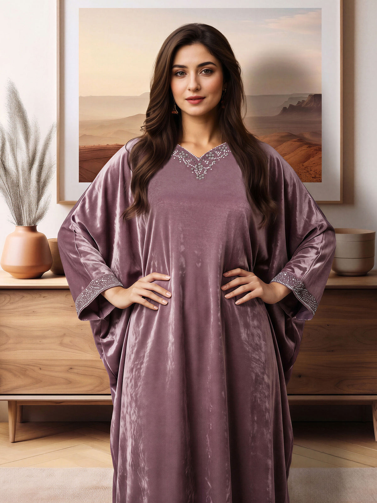 2 Piece Silk Suit- Embellished (Pret)