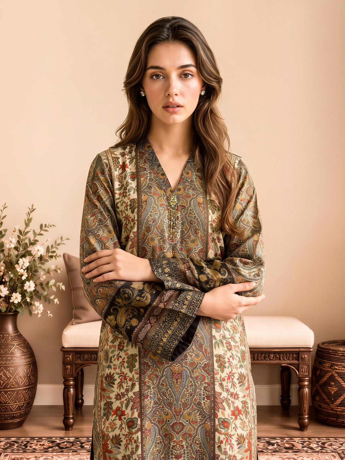 2 Piece Silk Suit (Pret)
