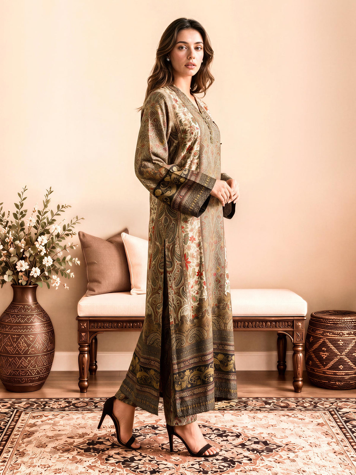 2 Piece Silk Suit (Pret)