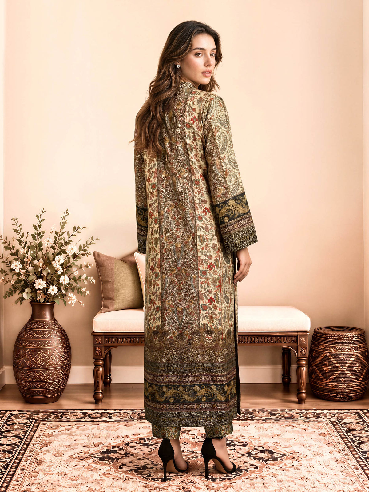 2 Piece Silk Suit (Pret)