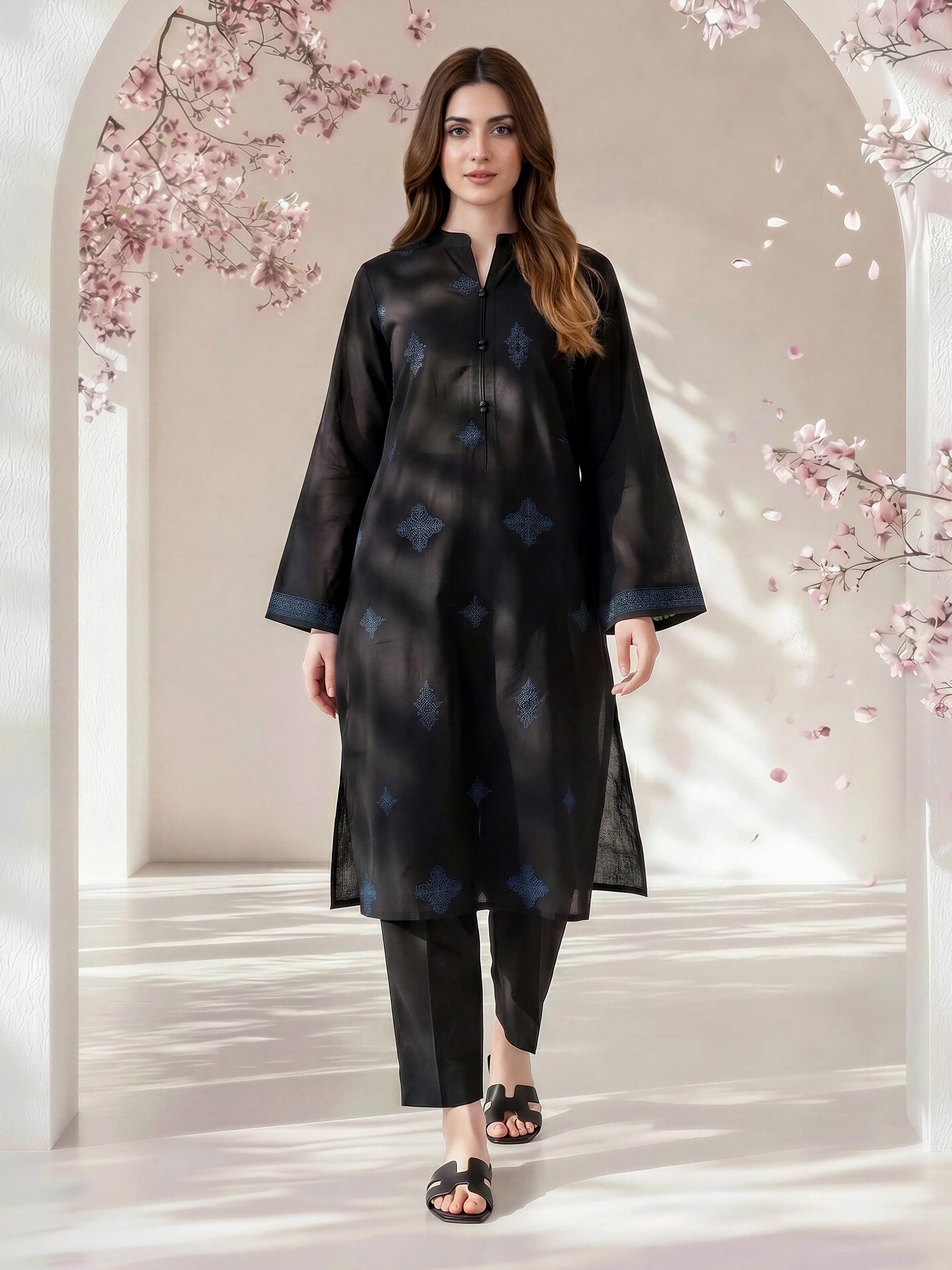 Lawn Shirt- Embroidered (Pret)