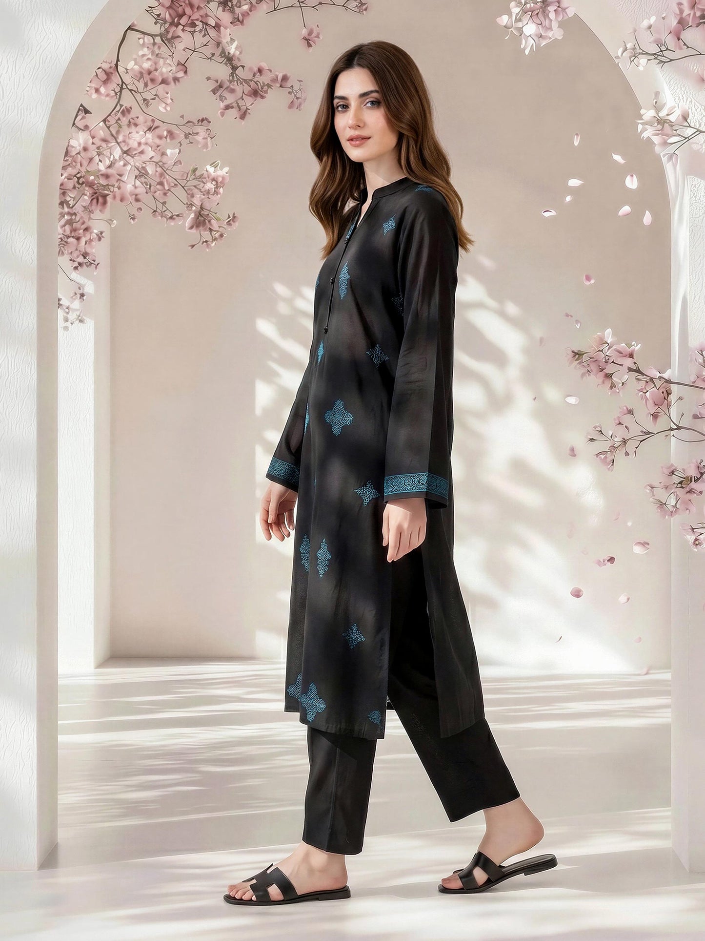 Lawn Shirt- Embroidered (Pret)