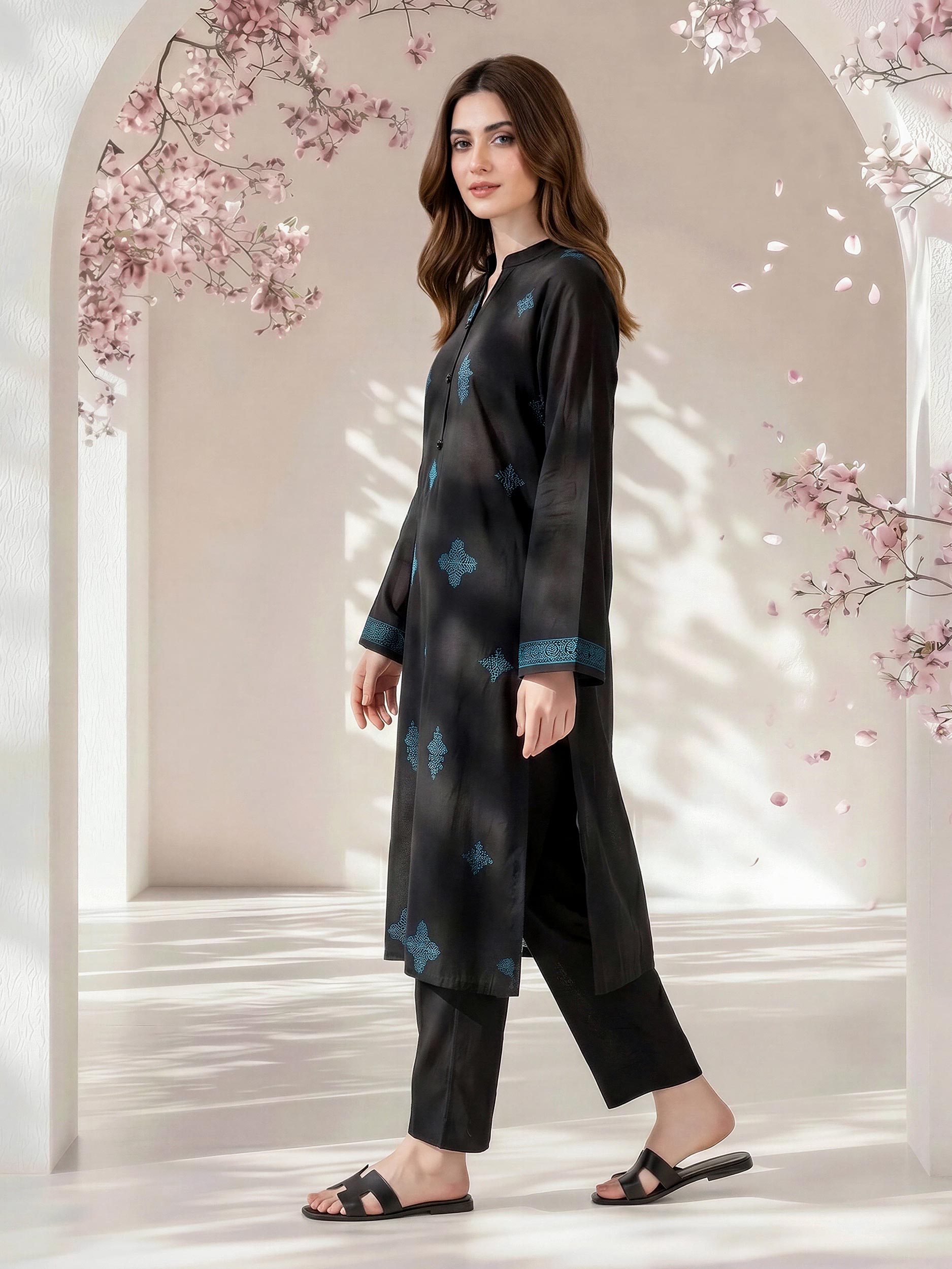Lawn Shirt- Embroidered (Pret)