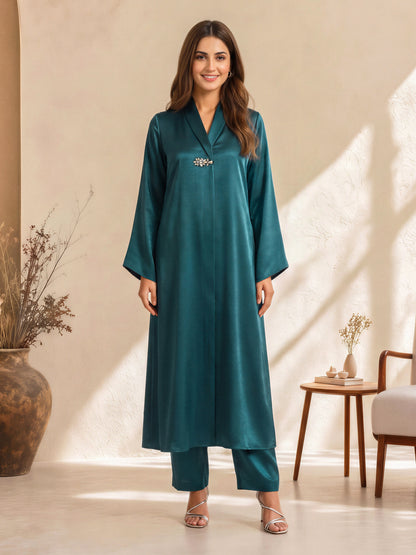 2 Piece Silk Suit- Embellished (Pret)