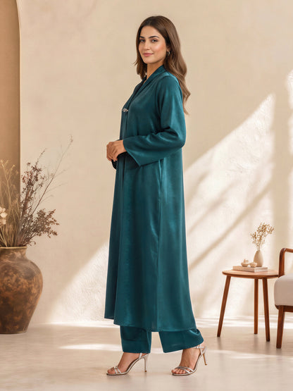2 Piece Silk Suit- Embellished (Pret)