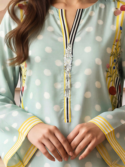 2 Piece Silk Suit- Embellished (Pret)