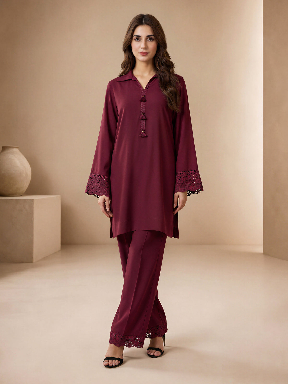 2 Piece Grip Suit- Embroidered (Pret)