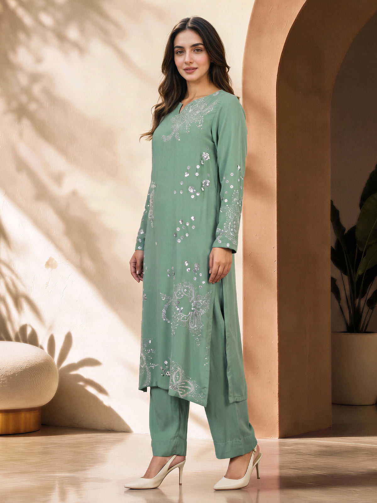 2 Piece Grip Suit- Embroidered (Pret)