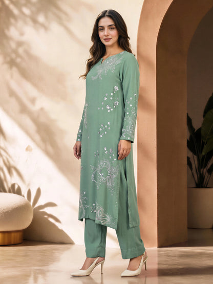 2 Piece Grip Suit- Embroidered (Pret)