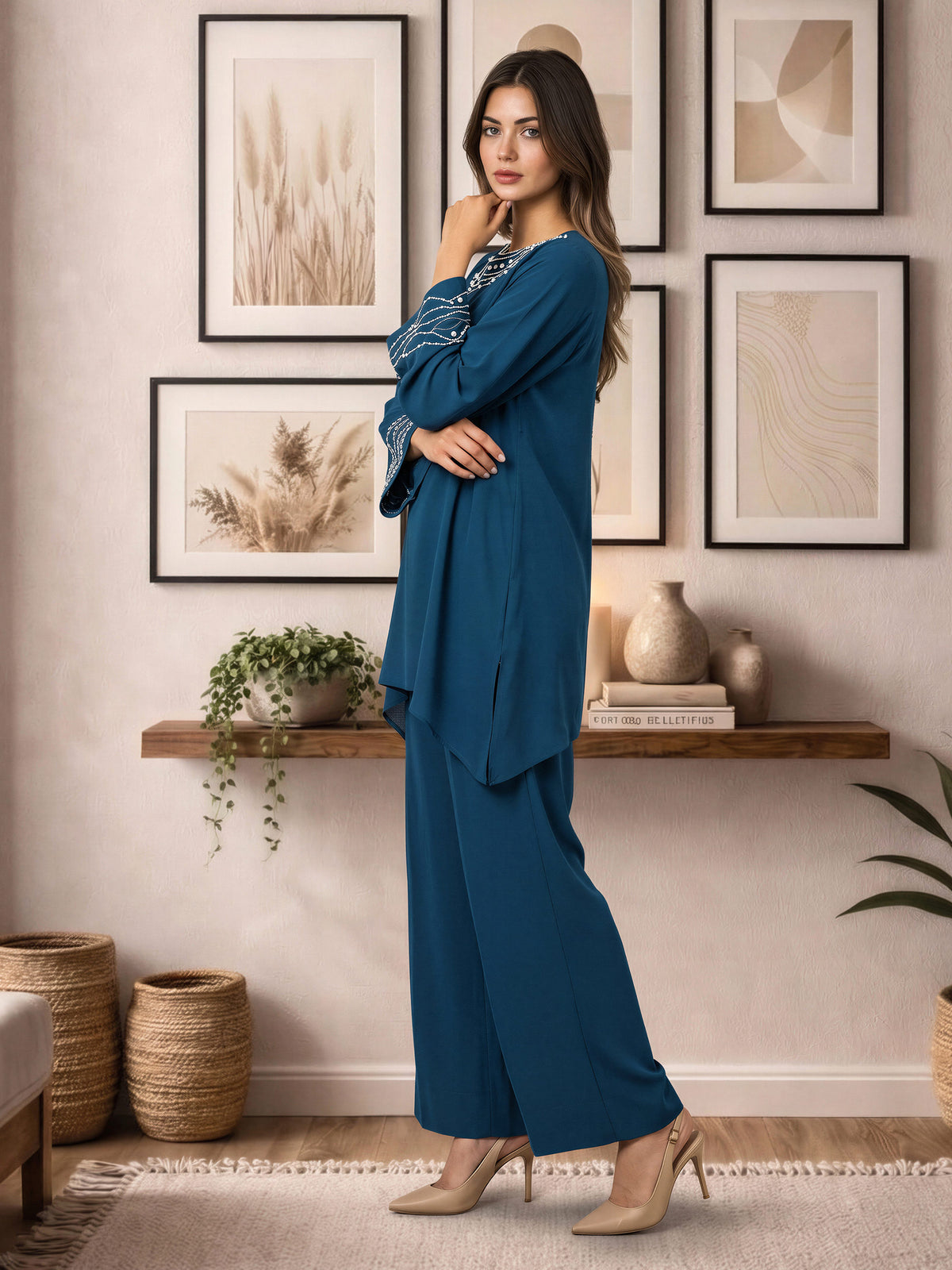 Grip Co-ord Set- Embellished