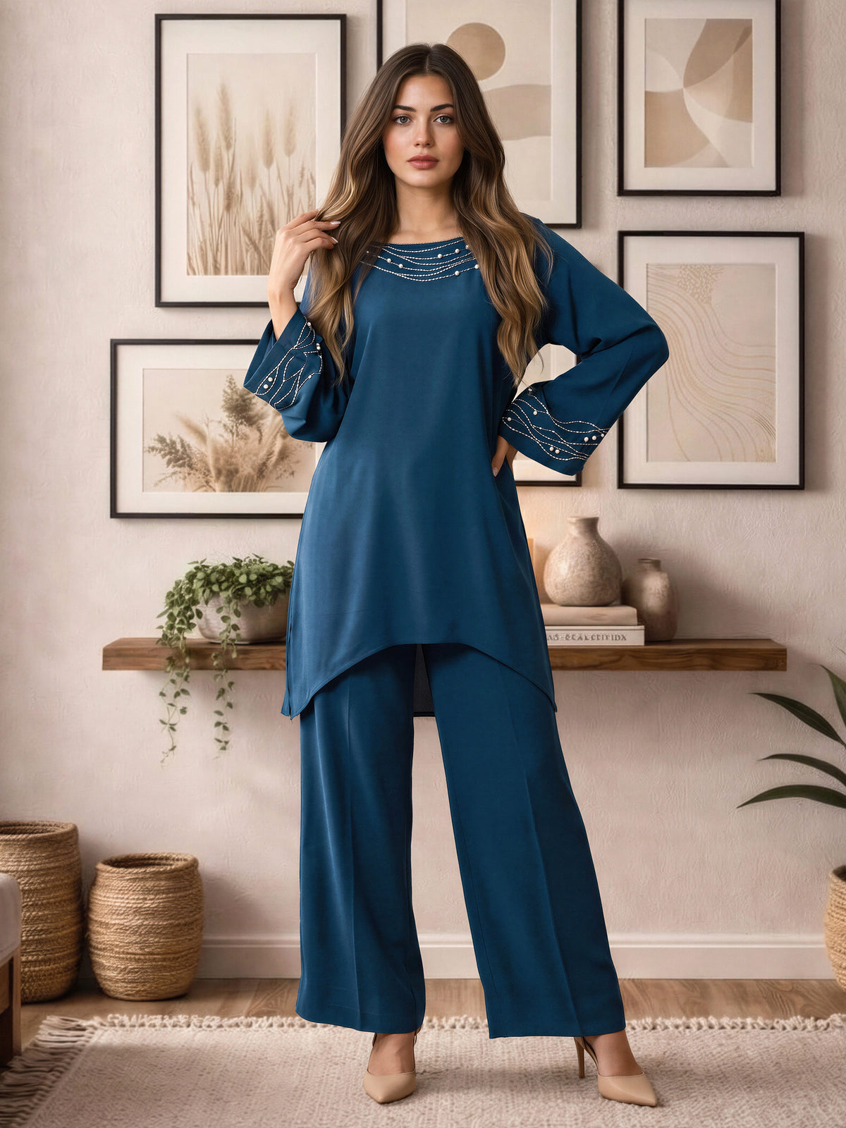 Grip Co-ord Set- Embellished
