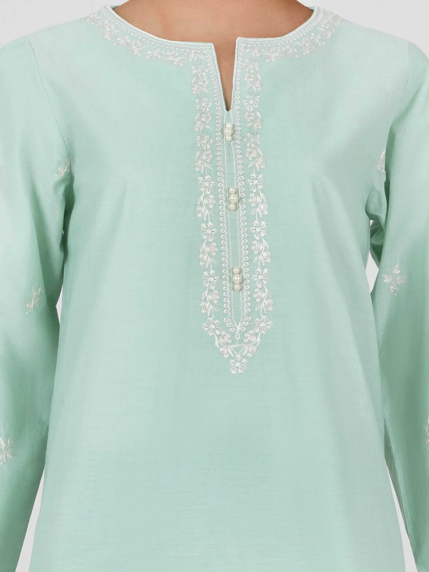 2 Piece Yarn Dyed Suit- Embroidered (Pret)