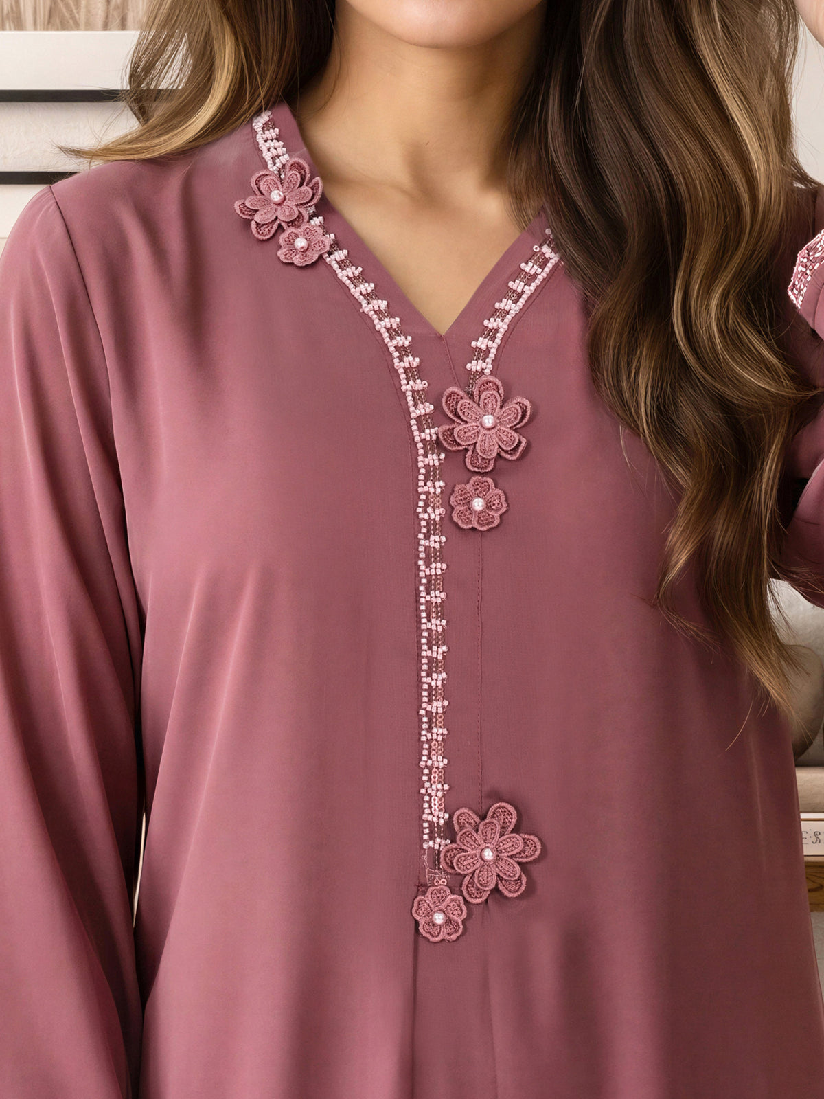 2 Piece Silk Suit- Embroidered (Pret)