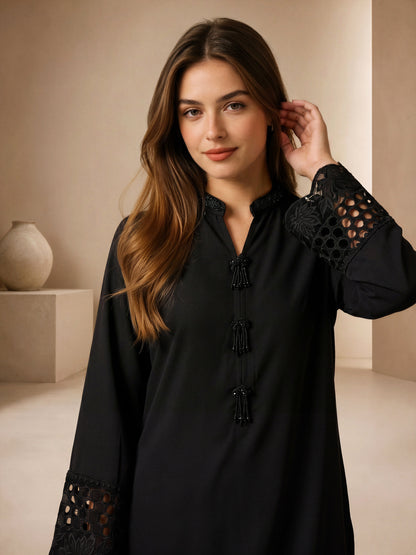 2 Piece Silk Suit- Embroidered (Pret)