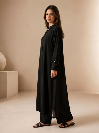2 Piece Silk Suit- Embroidered (Pret)