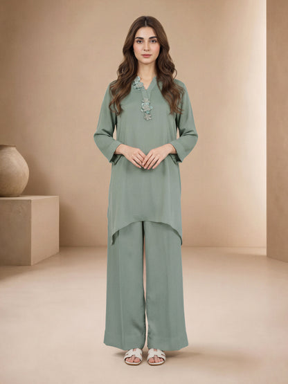 Silk Co-ord Set- Embellished