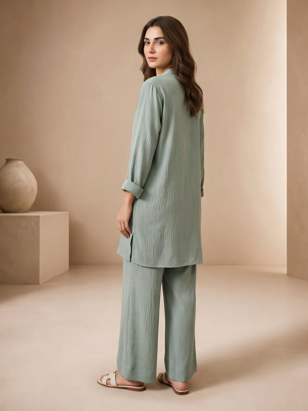 Silk Co-ord Set- Embellished