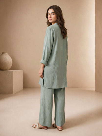 Silk Co-ord Set- Embellished