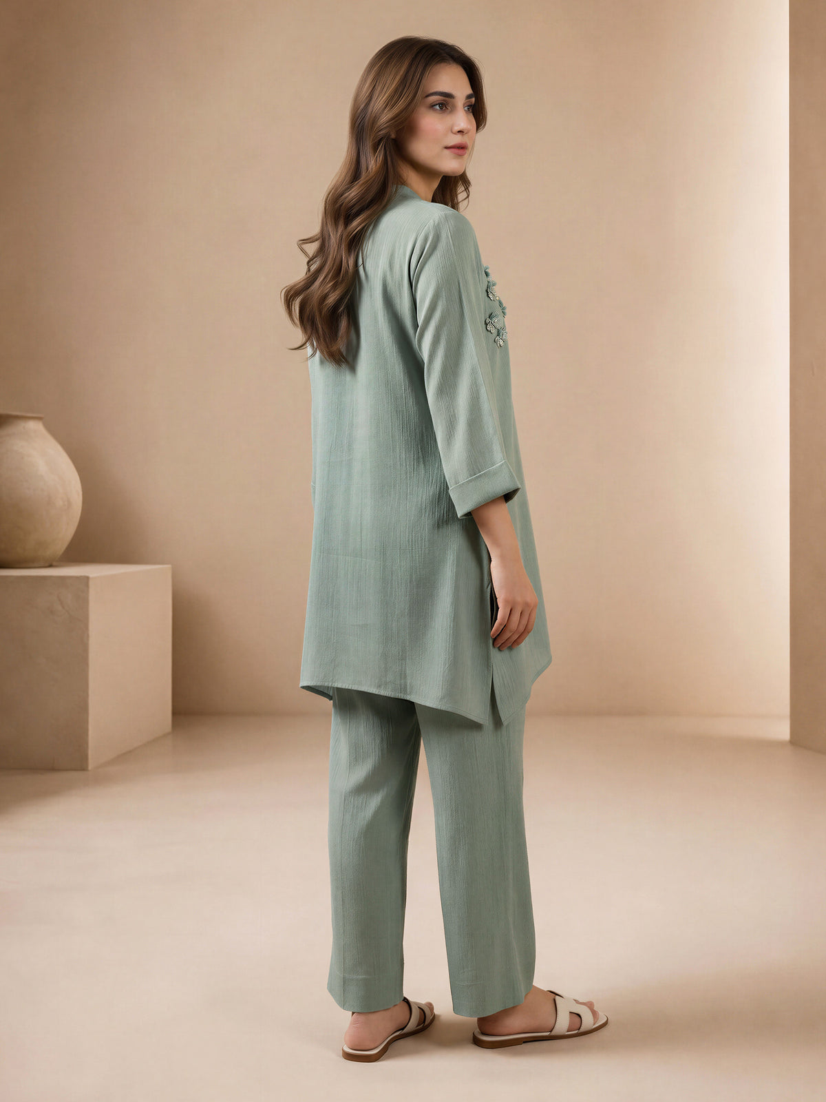 Silk Co-ord Set- Embellished