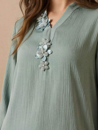 Silk Co-ord Set- Embellished
