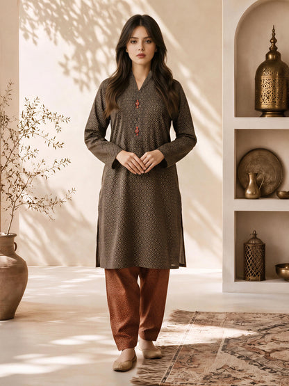 2 Piece Slub Khaddar Suit (Pret)