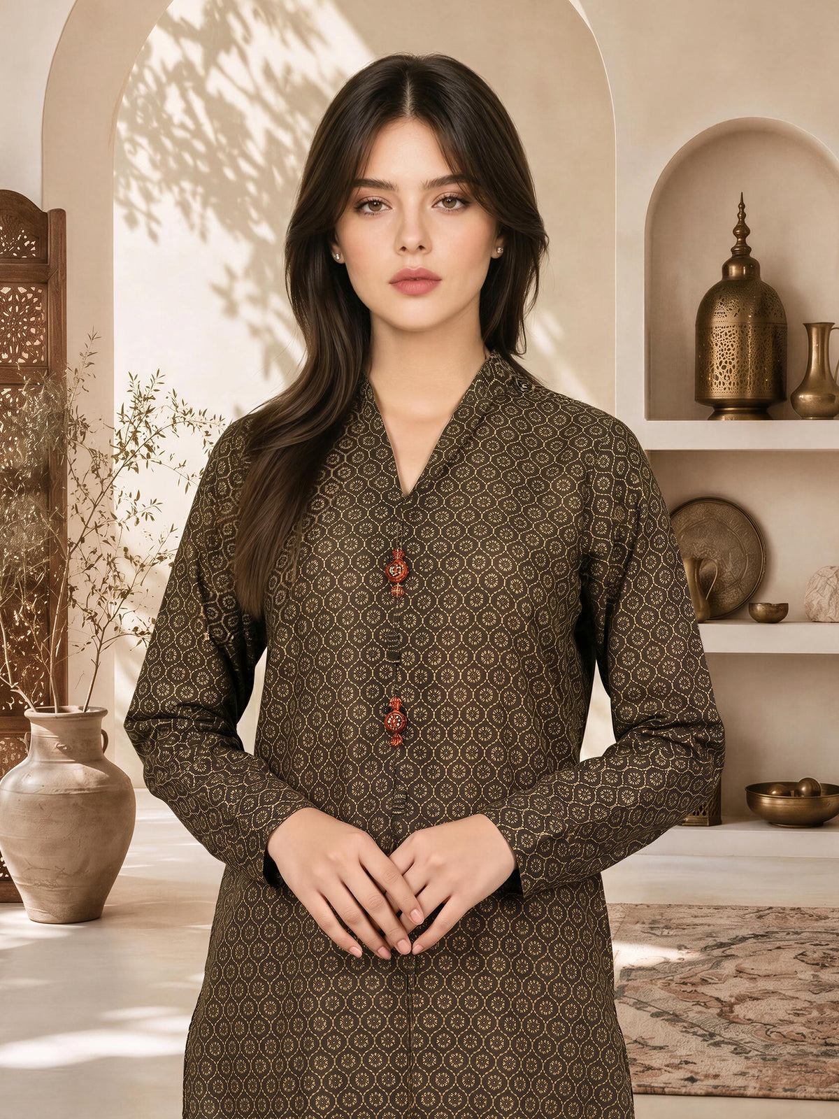 2 Piece Slub Khaddar Suit (Pret)