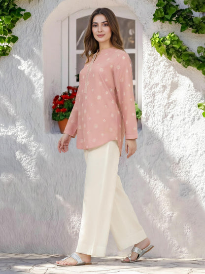 Yarn Dyed Kurti- Embroidered