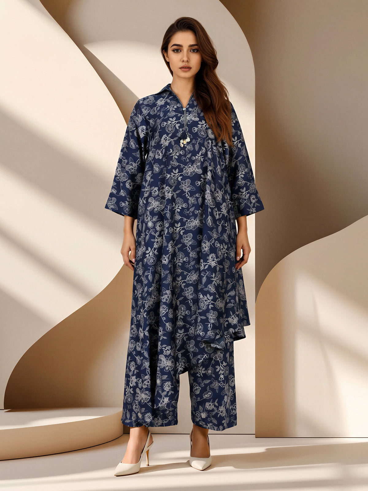 2 Piece Silk Suit (Pret)