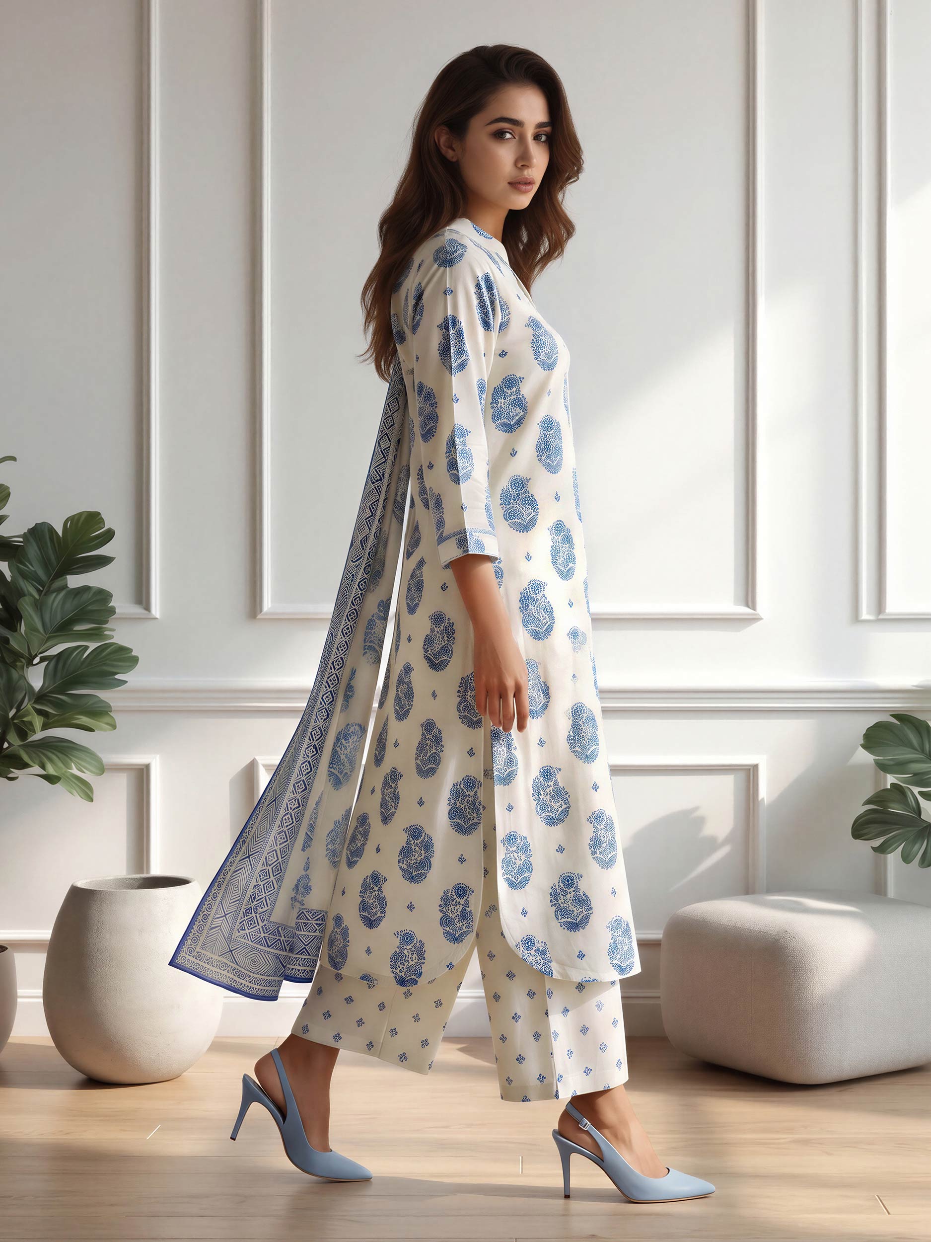 3 Piece Lawn Suit (Pret)