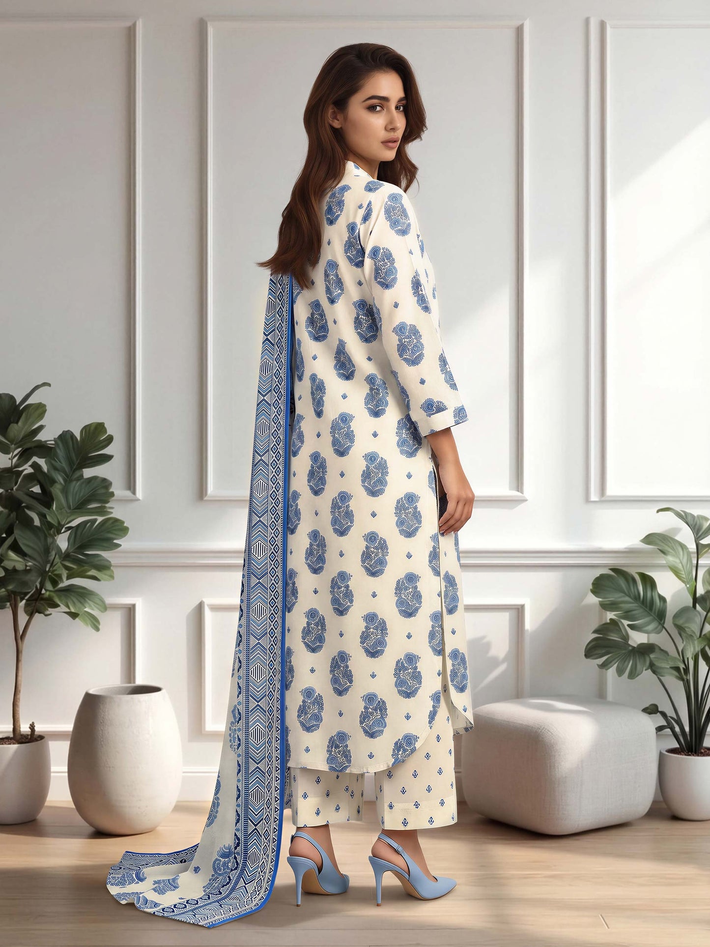 3 Piece Lawn Suit (Pret)