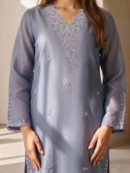 2 Piece Silk Suit- Embroidered (Pret)