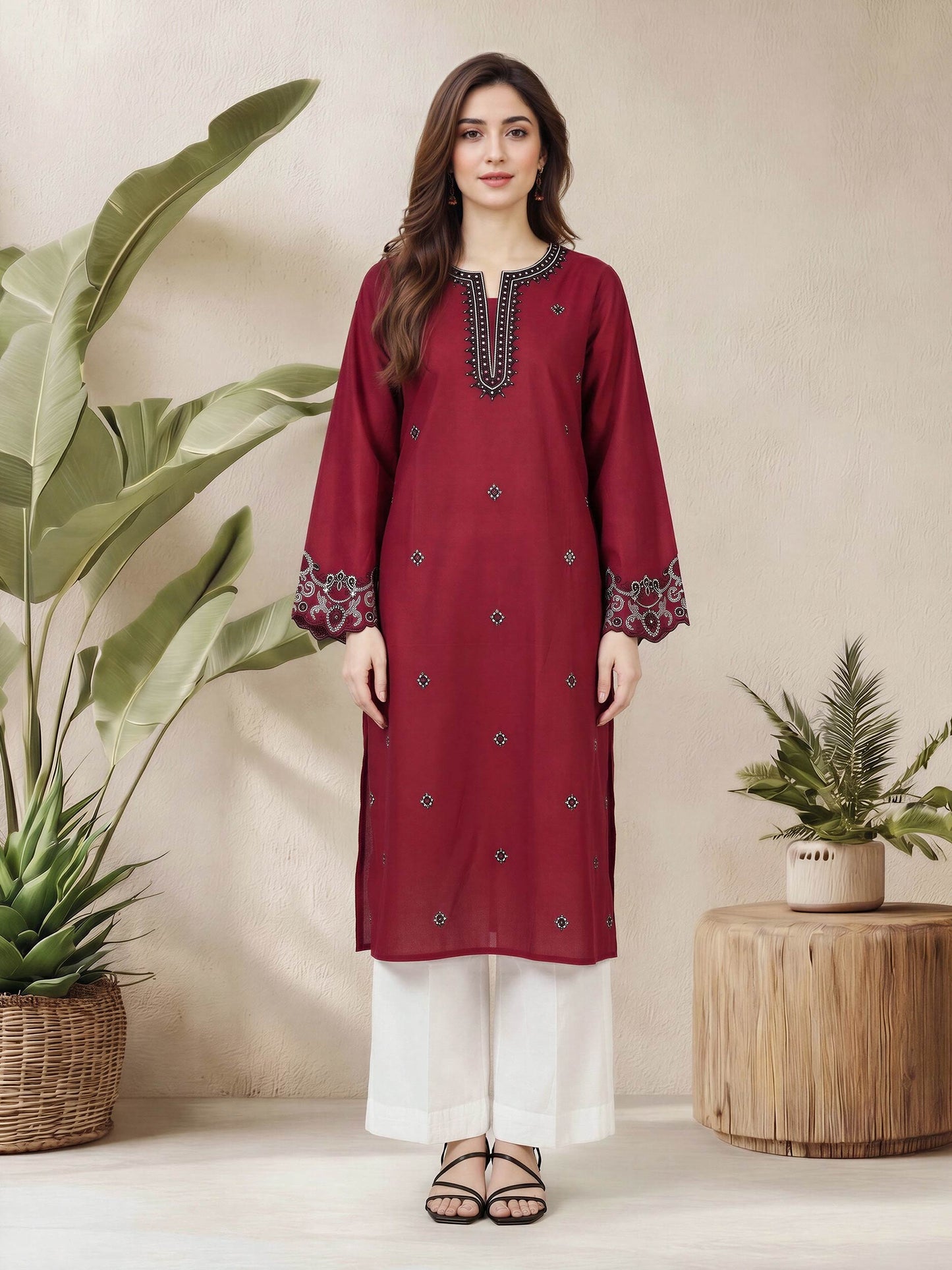 Lawn Shirt- Embroidered (Pret)