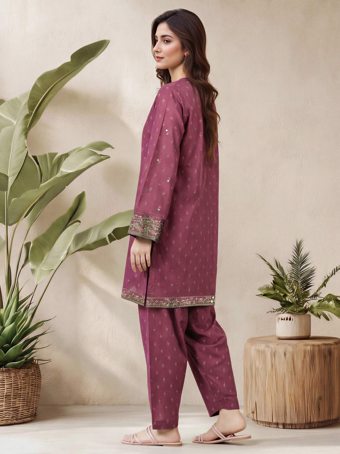 2 Piece Lawn Suit- Embroidered (Pret)