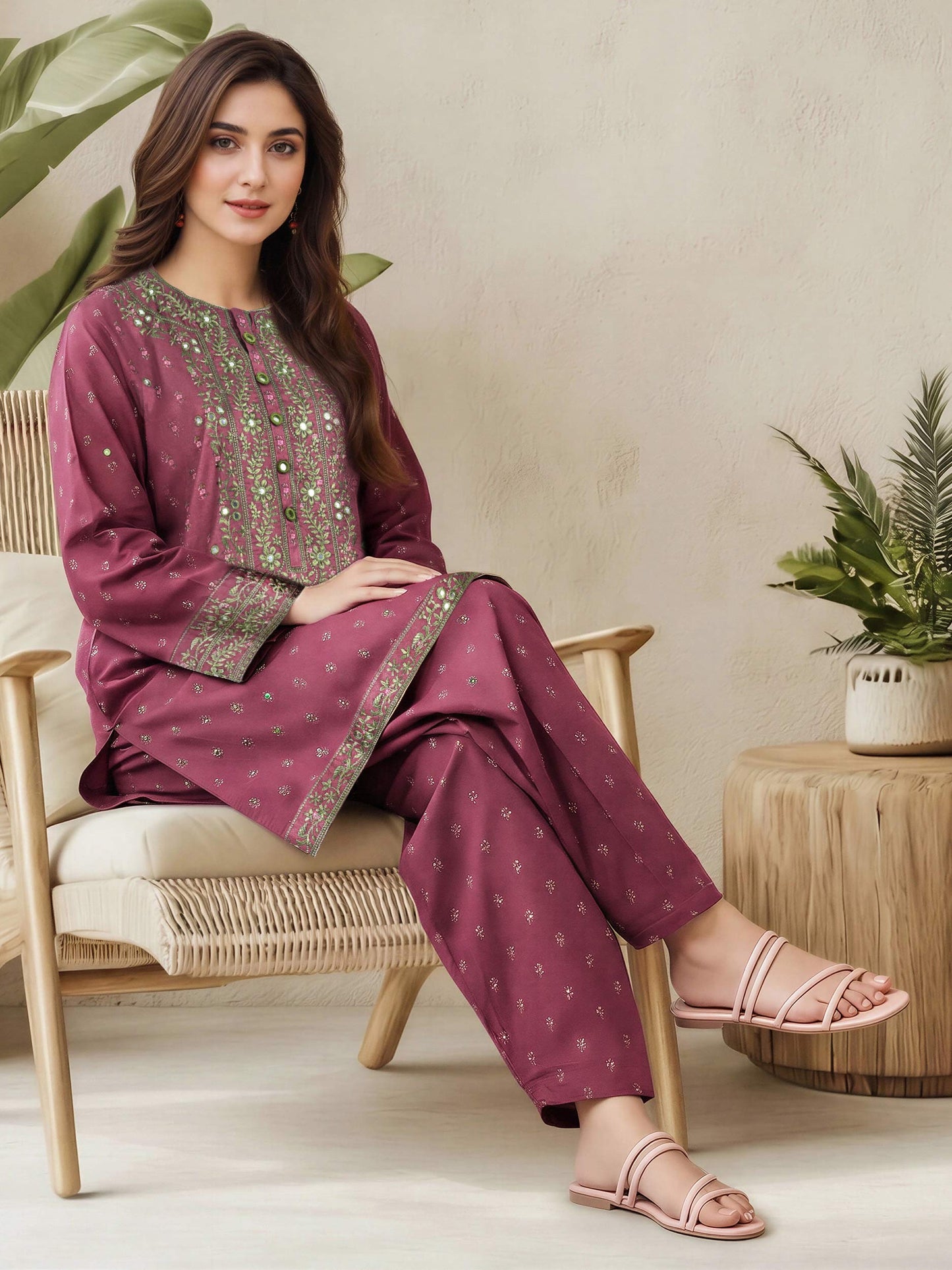 2 Piece Lawn Suit- Embroidered (Pret)
