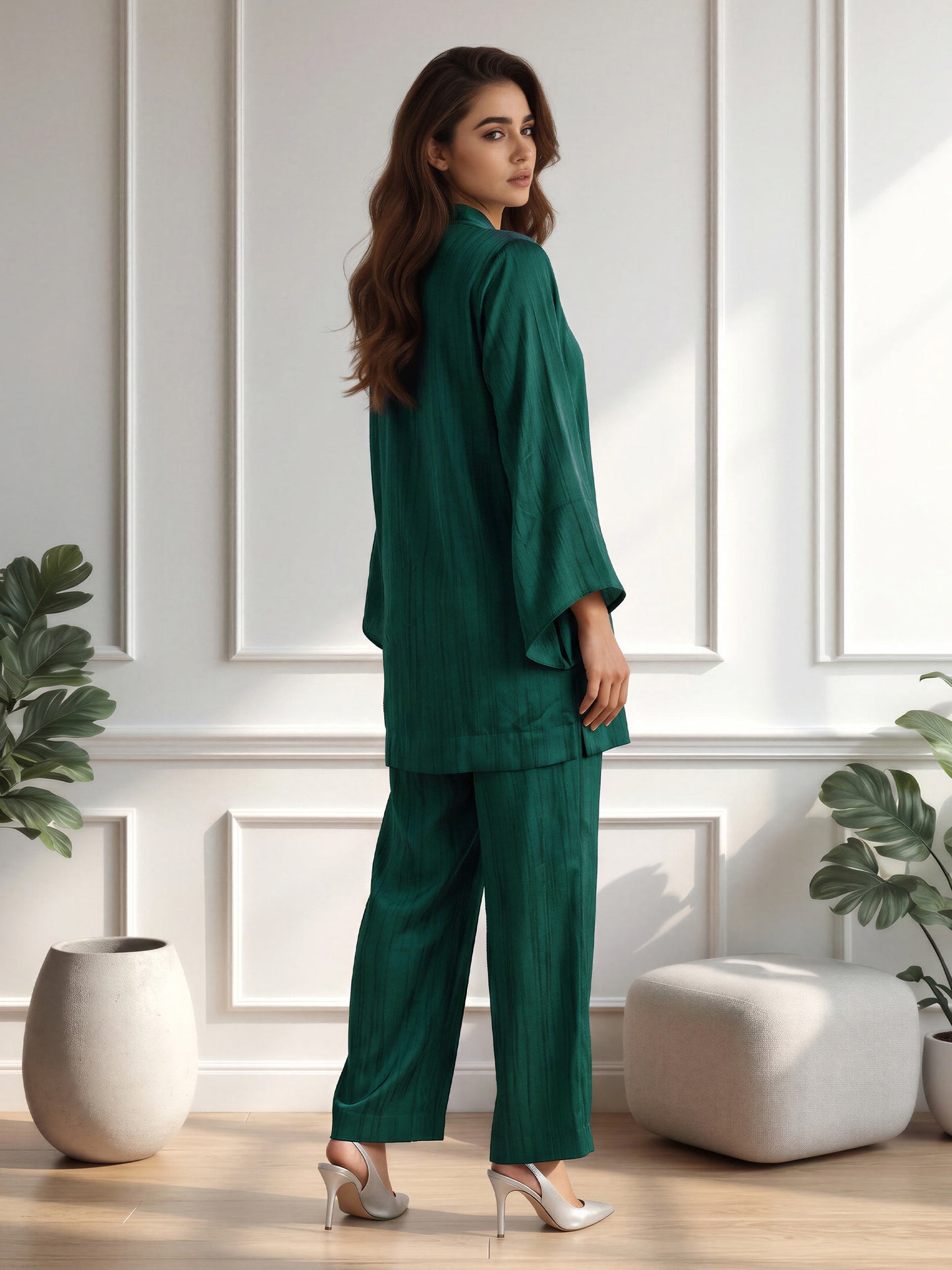 Silk Co-ord Set- Embellished