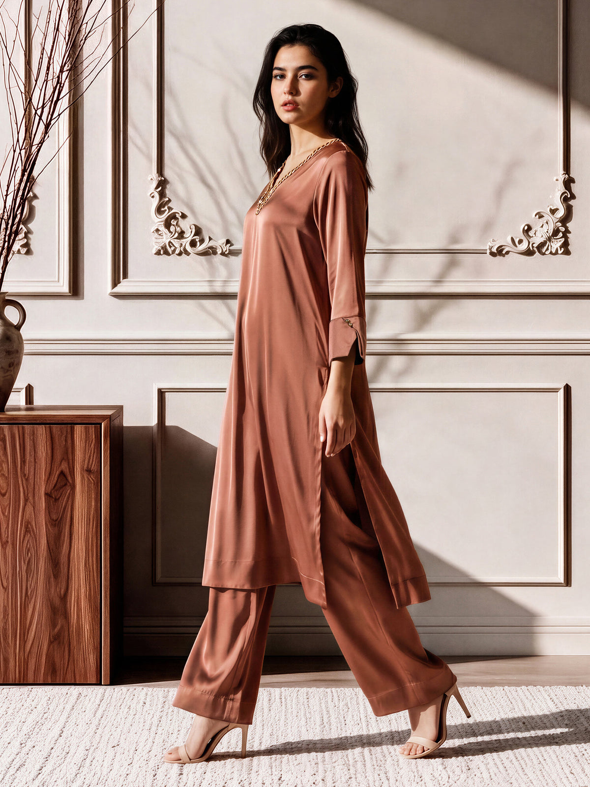2 Piece Silk Suit (Pret)
