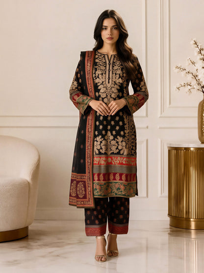 3 Piece Khaddar Suit (Pret)