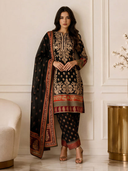 3 Piece Khaddar Suit (Pret)