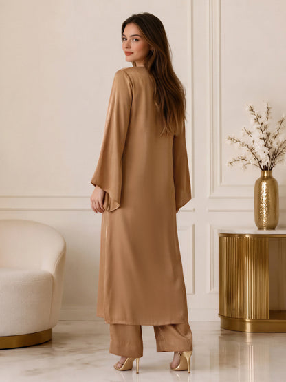 2 Piece Silk Suit- Embroidered (Pret)