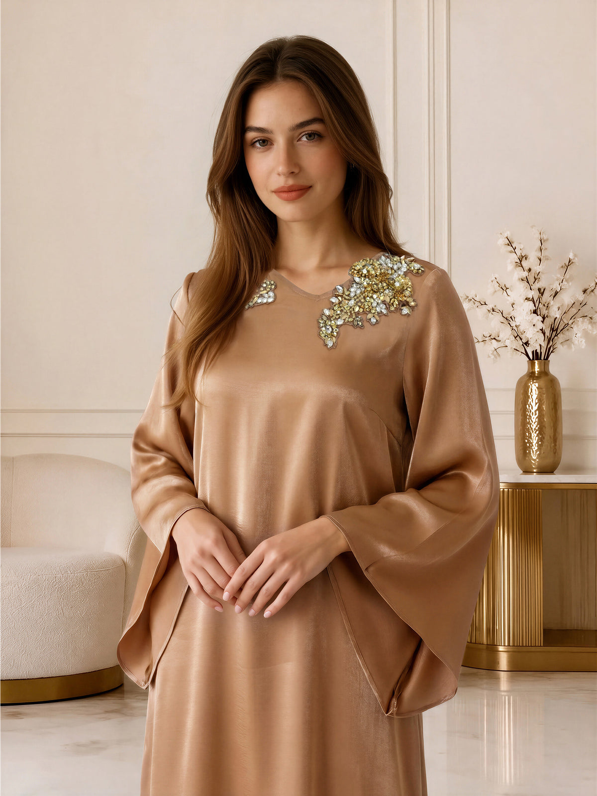 2 Piece Silk Suit- Embroidered (Pret)