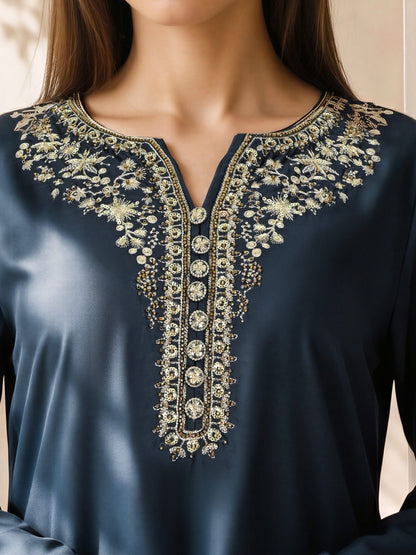 3 Piece Premium Silk Suit- Embroidered (Pret)