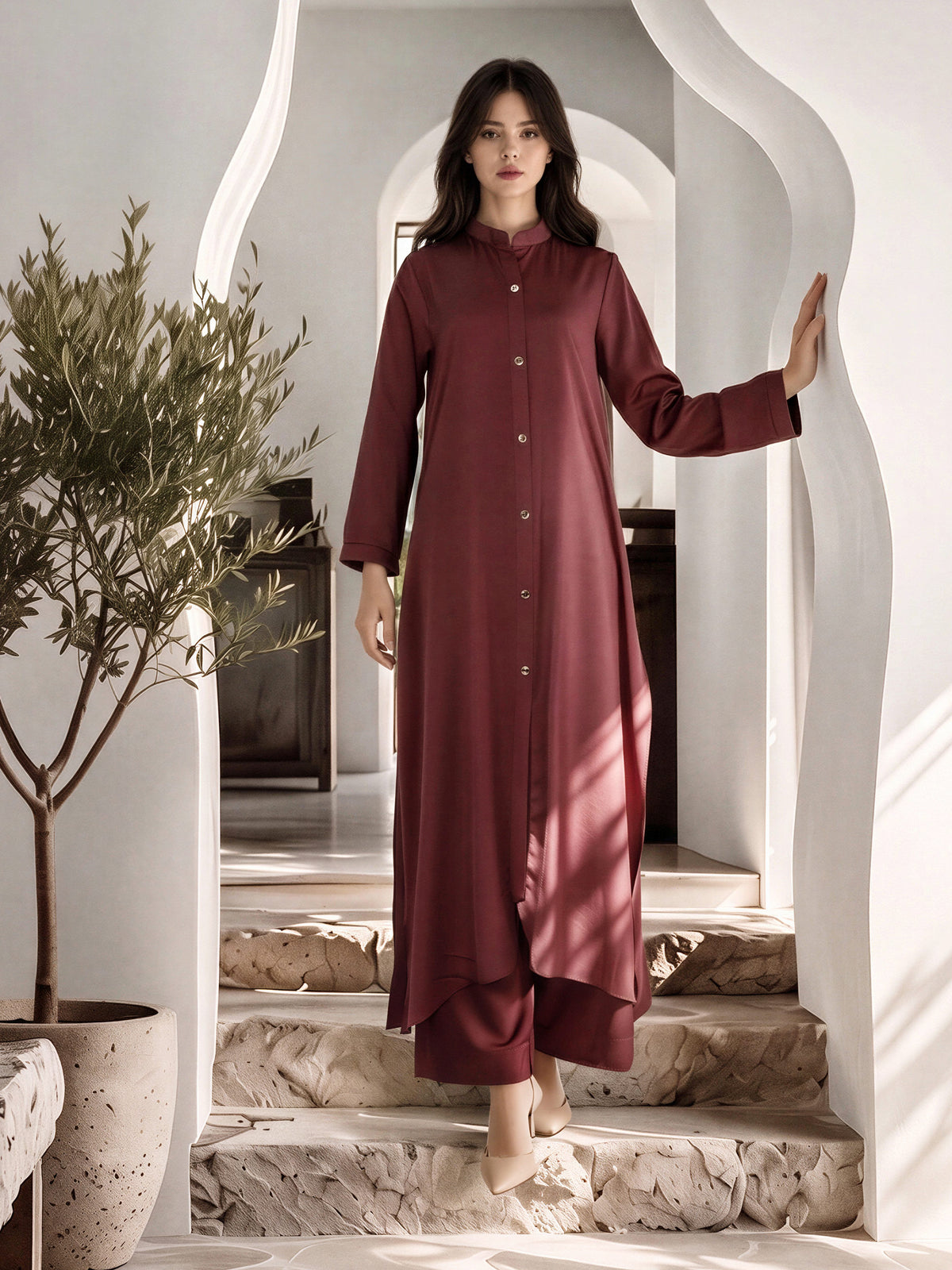 2 Piece Silk Dress Suit (Pret)