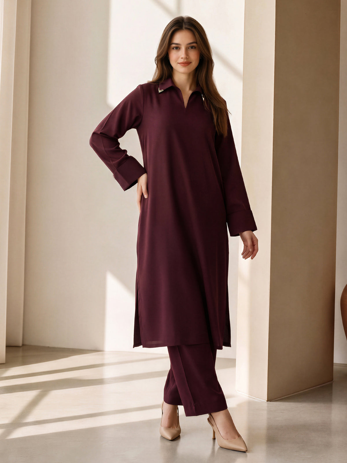 2 Piece Silk Suit (Pret)