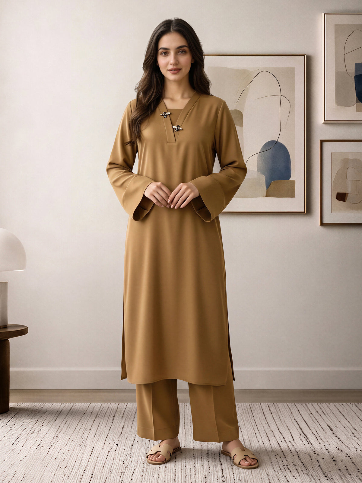 2 Piece Silk Suit (Pret)