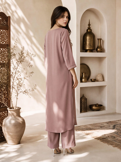 2 Piece Silk Suit- Embellished (Pret)