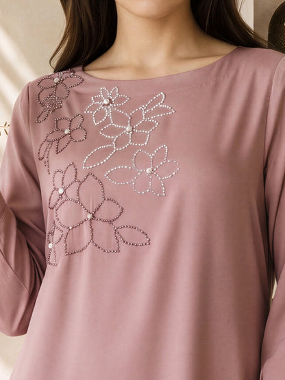 2 Piece Silk Suit- Embellished (Pret)