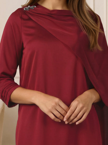 2 Piece Grip Drape Suit- Embroidered (Pret)