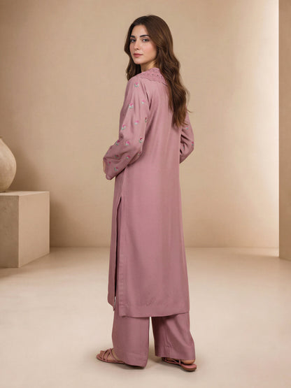 2 Piece Silk Suit- Embroidered (Pret)