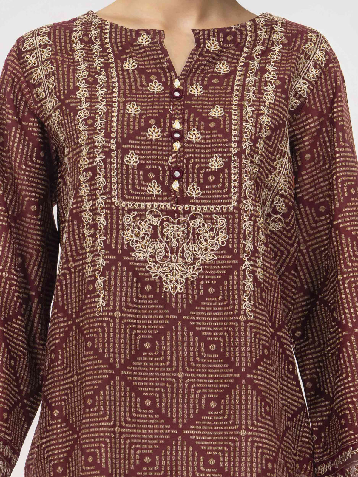 Jacquard Shirt- Embroidered (Pret)