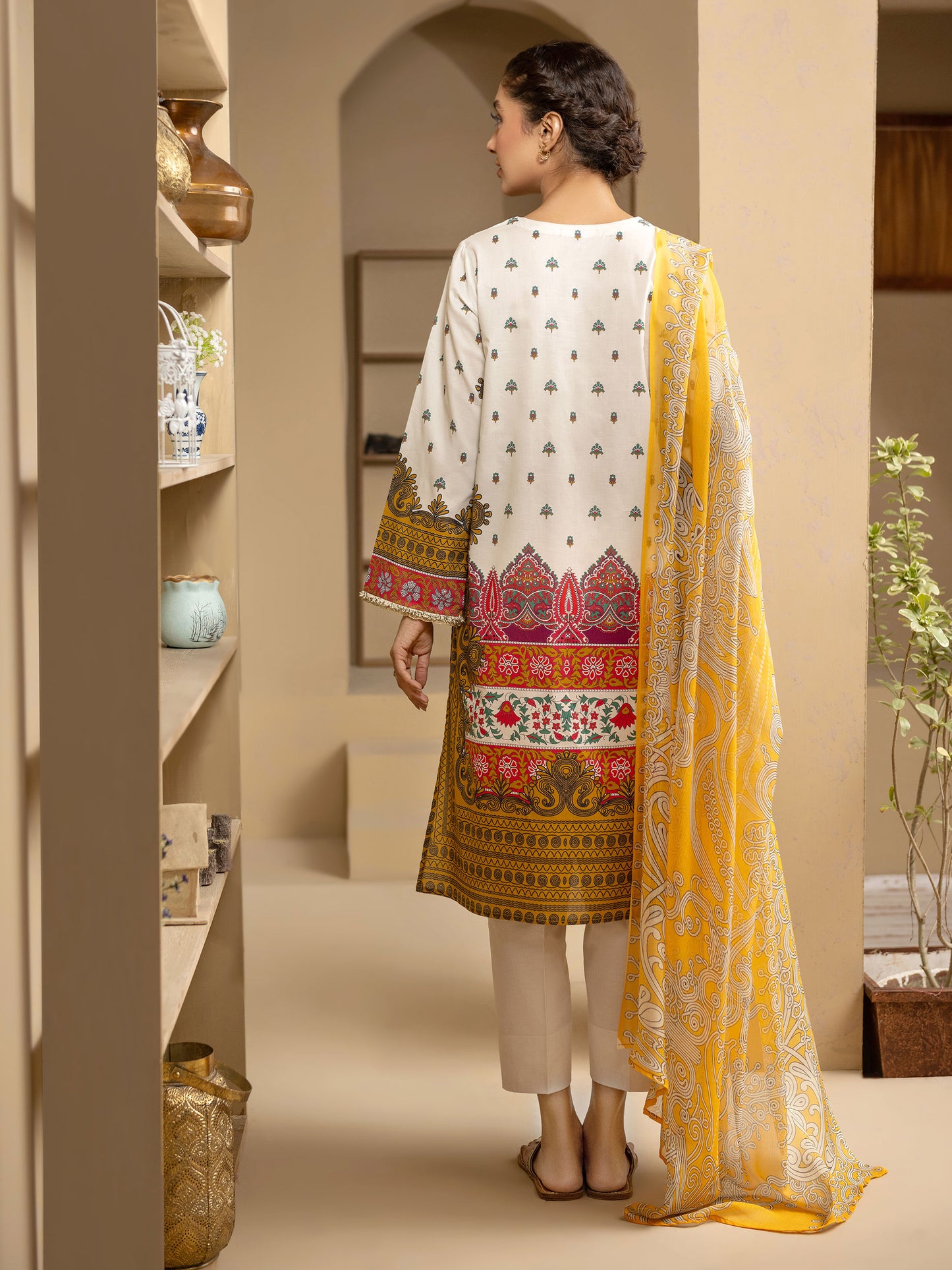 3 Piece Cambric Suit-Embroidered (Unstitched)
